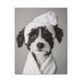 Load image into Gallery viewer, Custom Dog ArtAussiedoodle Bathroom Canvas – Luxurious Bath Decor for Dog Lovers