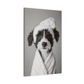 Load image into Gallery viewer, Custom Dog ArtAussiedoodle Bathroom Canvas – Luxurious Bath Decor for Dog Lovers
