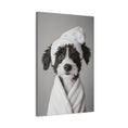 Load image into Gallery viewer, Custom Dog ArtAussiedoodle Bathroom Canvas – Luxurious Bath Decor for Dog Lovers
