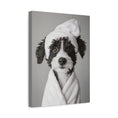 Load image into Gallery viewer, Custom Dog ArtAussiedoodle Bathroom Canvas – Luxurious Bath Decor for Dog Lovers