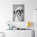 Load image into Gallery viewer, Custom Dog ArtAussiedoodle Bathroom Canvas – Luxurious Bath Decor for Dog Lovers