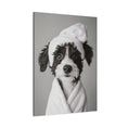 Load image into Gallery viewer, Custom Dog ArtAussiedoodle Bathroom Canvas – Luxurious Bath Decor for Dog Lovers