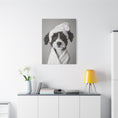 Load image into Gallery viewer, Custom Dog ArtAussiedoodle Bathroom Canvas – Luxurious Bath Decor for Dog Lovers