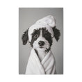 Load image into Gallery viewer, Custom Dog ArtAussiedoodle Bathroom Canvas – Luxurious Bath Decor for Dog Lovers