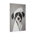 Load image into Gallery viewer, Custom Dog ArtAussiedoodle Bathroom Canvas – Luxurious Bath Decor for Dog Lovers