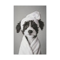 Load image into Gallery viewer, Custom Dog ArtAussiedoodle Bathroom Canvas – Luxurious Bath Decor for Dog Lovers