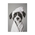 Load image into Gallery viewer, Custom Dog ArtAussiedoodle Bathroom Canvas – Luxurious Bath Decor for Dog Lovers