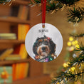 Load image into Gallery viewer, Custom Dog ArtBernedoodle Christmas Ornament | Personalized
