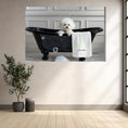 Load image into Gallery viewer, Custom Dog Art Bichon Frise Bath Art | Personalized Dog Decor for Your Bathroom | CustomDogArt.com | 2024
