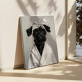 Load image into Gallery viewer, Custom Dog ArtBlack Giant Schnauzer Bathroom Canvas – Luxurious Bath Decor for Dog Lovers