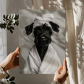 Load image into Gallery viewer, Custom Dog ArtBlack Giant Schnauzer Bathroom Canvas – Luxurious Bath Decor for Dog Lovers