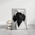 Load image into Gallery viewer, Custom Dog ArtBlack Goldendoodle Bathroom Canvas – Luxurious Bath Decor for Dog Lovers