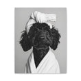 Load image into Gallery viewer, Custom Dog ArtBlack Goldendoodle Bathroom Canvas – Luxurious Bath Decor for Dog Lovers