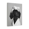Load image into Gallery viewer, Custom Dog ArtBlack Goldendoodle Bathroom Canvas – Luxurious Bath Decor for Dog Lovers