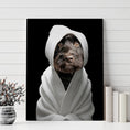 Load image into Gallery viewer, Custom Dog ArtBlack Goldendoodle Spa Canvas Wall Art - Pampered Pup Bathroom Decor
