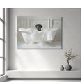 Load image into Gallery viewer, Custom Dog ArtBlack Lab Bathtime Bliss: Pampered Pup Art Print