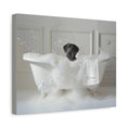 Load image into Gallery viewer, Custom Dog ArtBlack Lab Bathtime Bliss: Pampered Pup Art Print