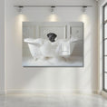 Load image into Gallery viewer, Custom Dog ArtBlack Lab Bathtime Bliss: Pampered Pup Art Print