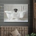 Load image into Gallery viewer, Custom Dog ArtBlack Lab Bathtime Bliss: Pampered Pup Art Print