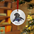 Load image into Gallery viewer, Custom Dog ArtBlack Lab Christmas Ornament | Personalized