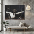 Load image into Gallery viewer, Custom Dog ArtBlack Lab Puppy Bathtub Art - Personalized Dog Bath Art