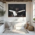 Load image into Gallery viewer, Custom Dog ArtBlack Lab Puppy Bathtub Art - Personalized Dog Bath Art