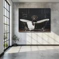 Load image into Gallery viewer, Custom Dog ArtBlack Lab Puppy Bathtub Art - Personalized Dog Bath Art