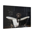 Load image into Gallery viewer, Custom Dog ArtBlack Lab Puppy Bathtub Art - Personalized Dog Bath Art