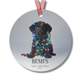 Load image into Gallery viewer, Custom Dog ArtBlack Lab Puppy Christmas Ornament | Personalized