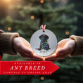 Load image into Gallery viewer, Custom Dog ArtBlack Lab Puppy Christmas Ornament | Personalized