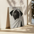 Load image into Gallery viewer, Custom Dog ArtBlack Lab Puppy Spa Canvas – Adorable Bath Decor for Dog Lovers