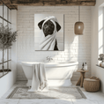 Load image into Gallery viewer, Custom Dog ArtBlack Lab Puppy Spa Canvas – Adorable Bath Decor for Dog Lovers