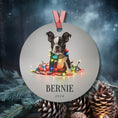 Load image into Gallery viewer, Custom Dog ArtBoston Terrier Christmas Ornament | Personalized