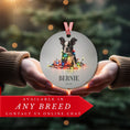 Load image into Gallery viewer, Custom Dog ArtBoston Terrier Christmas Ornament | Personalized