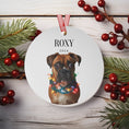 Load image into Gallery viewer, Custom Dog ArtBoxer Dog Christmas Ornament | Personalized