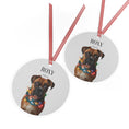 Load image into Gallery viewer, Custom Dog ArtBoxer Dog Christmas Ornament | Personalized