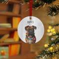 Load image into Gallery viewer, Custom Dog ArtBoxer Dog Christmas Ornament | Personalized