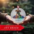 Load image into Gallery viewer, Custom Dog ArtBoxer Lab Puppy Christmas Ornament | Personalized