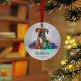 Load image into Gallery viewer, Custom Dog ArtBoxer Lab Puppy Christmas Ornament | Personalized