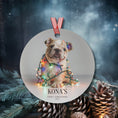 Load image into Gallery viewer, Custom Dog ArtBulldog Puppy Christmas Ornament | Personalized