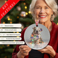 Load image into Gallery viewer, Custom Dog ArtBulldog Puppy Christmas Ornament | Personalized