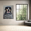 Load image into Gallery viewer, Custom Dog Art, Chic Parisian Pet Portrait wearing Persian clothing and beret