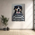 Load image into Gallery viewer, Personalized canvas art: Chic Parisian pet portrait of your pet.