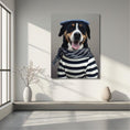 Load image into Gallery viewer, Customizable canvas art: Chic Parisian pet portrait