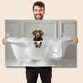 Load image into Gallery viewer, Custom Dog ArtChocolate Lab Bathtub Art - Personalized Dog Bath Art