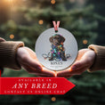 Load image into Gallery viewer, Custom Dog ArtChocolate Lab Puppy Christmas Ornament | Personalized