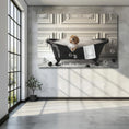 Load image into Gallery viewer, Custom Dog Art | Personalized Dog in Bathtub with lush bubbles