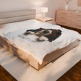 Load image into Gallery viewer, Custom Dog ArtCustom Dog Blanket Pet Face Dog Blanket Gift for Dog Owners, Personalized Dog Lover Blanket, Pet Portrait Dogs Blanket for Pet Lovers Gift