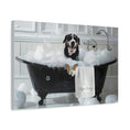 Load image into Gallery viewer, Custom Dog ArtCustom Dog in Bathtub Art - Personalized Pet Portrait for Your Home