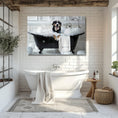 Load image into Gallery viewer, Custom Dog ArtCustom Dog in Bathtub Art - Personalized Pet Portrait for Your Home